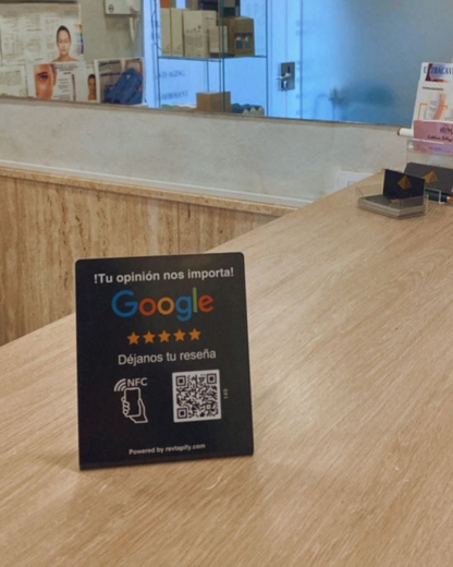 Stand Acrílico con NFC y QR para Reseñas de Google