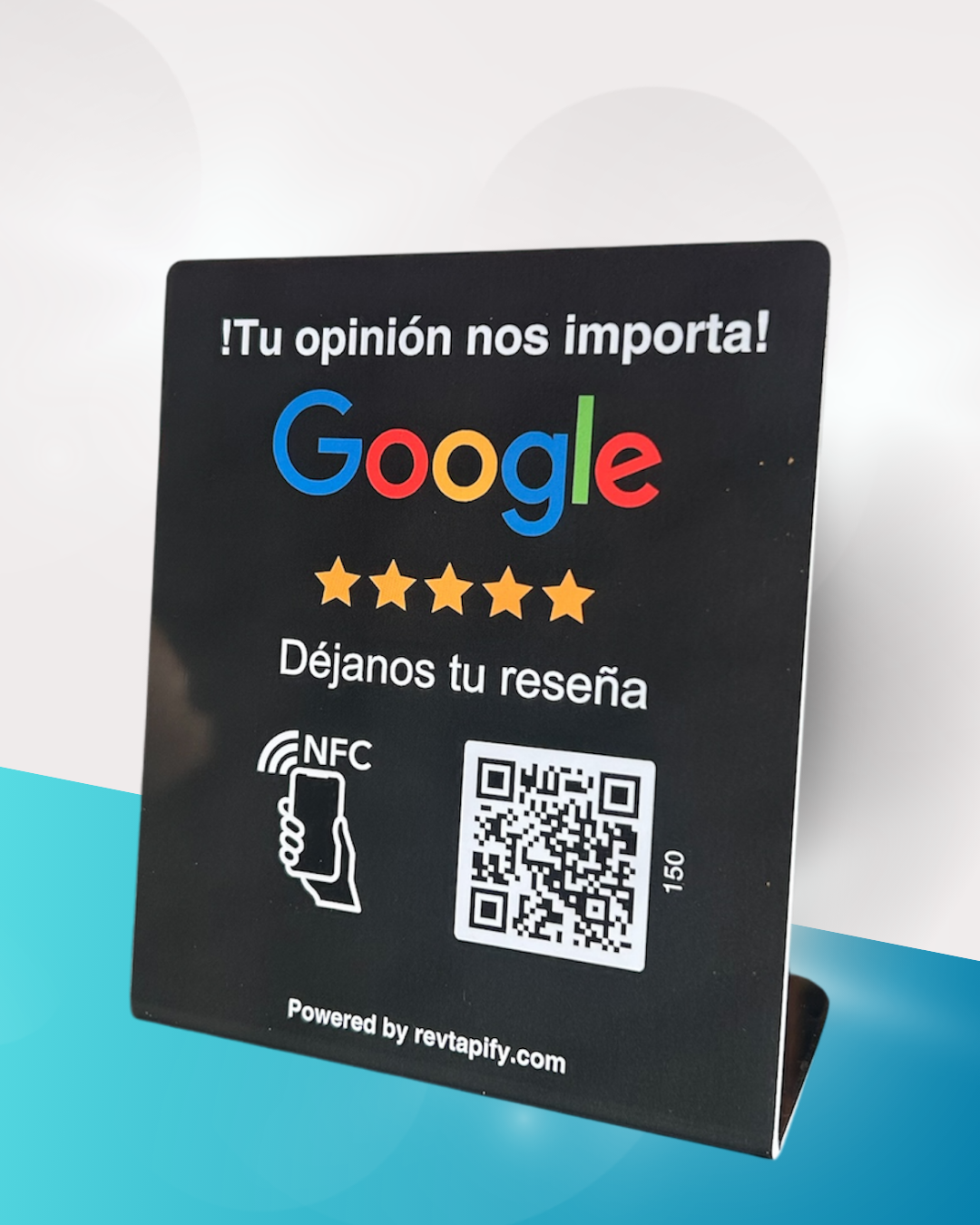 Stand Acrílico con NFC y QR para Reseñas de Google