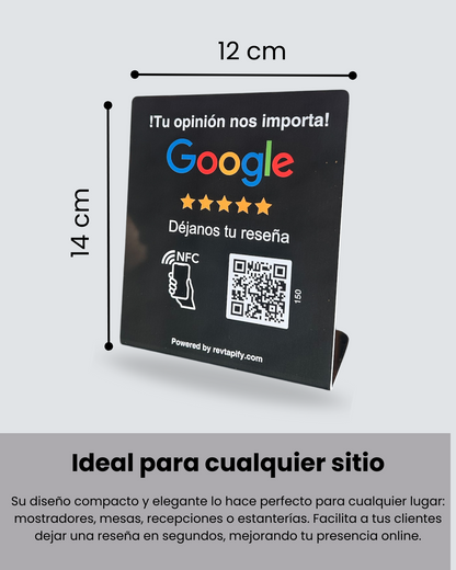 Stand Acrílico con NFC y QR para Reseñas de Google